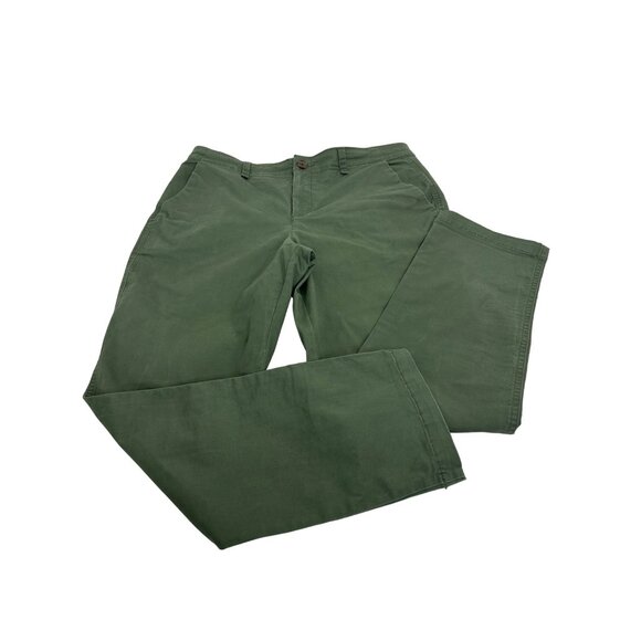 Gap Women’s Girlfriend Khaki Pants 8 Green Chinos Casual Zip Button Loops Pocket - Picture 5 of 11